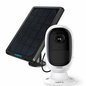 Reolink Überwachungskamera Aussen Akku, 1080p Kabellose WLAN IP Kamera Outdoor mit PIR Bewegungsmelder, 2-Wege-Audio, 10m Sternenlicht-Nachtsicht, 2,4GHz WiFi, SD-Kartenslot, Argus 2 mit Solarpanel