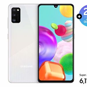 Samsung Galaxy A41 Android Smartphone ohne Vertrag, 3 Kameras, 6,1 Zoll Super AMOLED Display, 64 GB/4 GB RAM, Dual SIM, Handy in weiß, deutsche Version