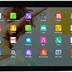 Android 9.0 Tablet 10 Zoll mit SIM-Kartensteckplätzen 4 GB RAM 64 GB ROM Quad Core 3G freigeschaltetes GSM-Telefon Tablet-PC Eingebauter WiFi Bluetooth GPS (Schwarz grau)