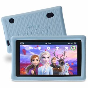 Pebble Gear Kinder Tablet - Disney Frozen | 7 Zoll Kids Tablet mit kindgerechter Hülle, elterlicher Kontrollle, Blaulichtfilter, 500+ Spiele, Apps, E-Books für Kinder, Wi-Fi, 16 GB