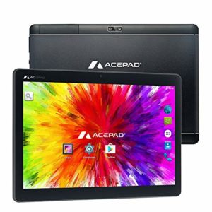 Acepad A130 Tablet 10 Zoll - Deutsche Marke - Android 12, 64GB Speicher, 4GB RAM, 4G LTE & WLAN, Octa-Core Boost-Prozessor, HD Display (Schwarz)