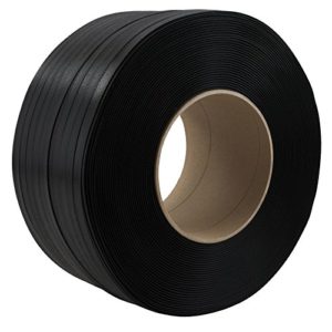 2 Rollen PP Umreifungsband Breite 12 mm Stärke 0,55 mm Länge je 3000 m Reißfestigkeit 135 KG Kern 200 mm Schwarz
